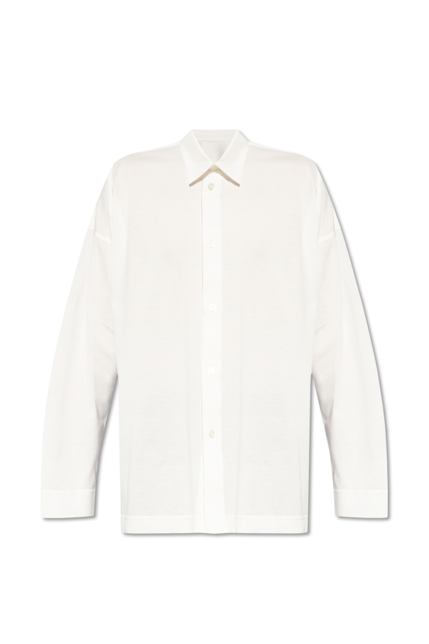 HOMME PLISSÉ ISSEY MIYAKE White Band Collar Shirt