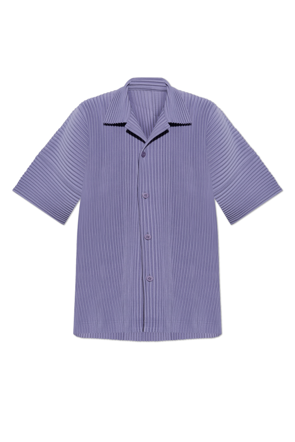 Homme Plissé Issey Miyake Pleated short-sleeve shirt