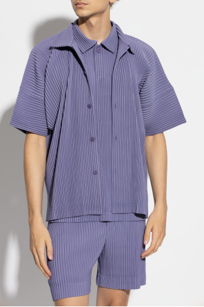 Homme Plissé Issey Miyake Pleated short-sleeve shirt