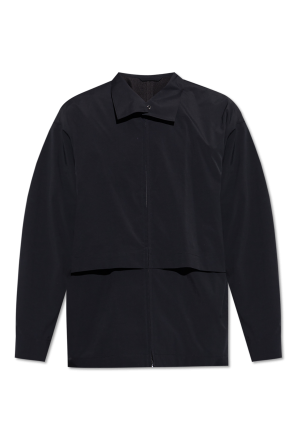 Jacket with stand-up collar