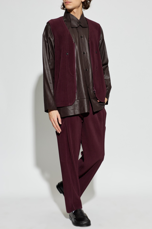 Homme Plissé Issey Miyake Camisa con cuello decorativo