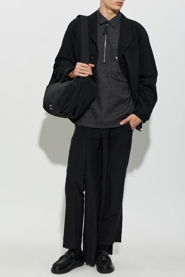Comme des Garçons Homme Plus Cotton plaid polo shirt
