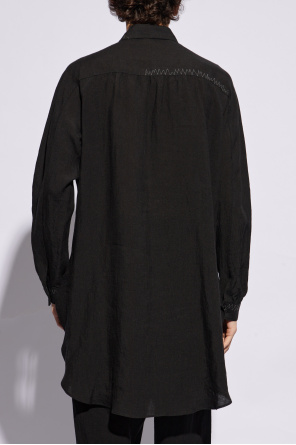 Yohji Yamamoto Lniana długa koszula