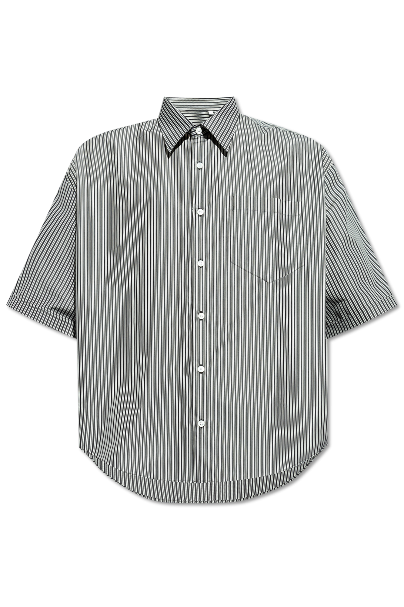 zebra appliqué polo shirt Striped pattern shirt