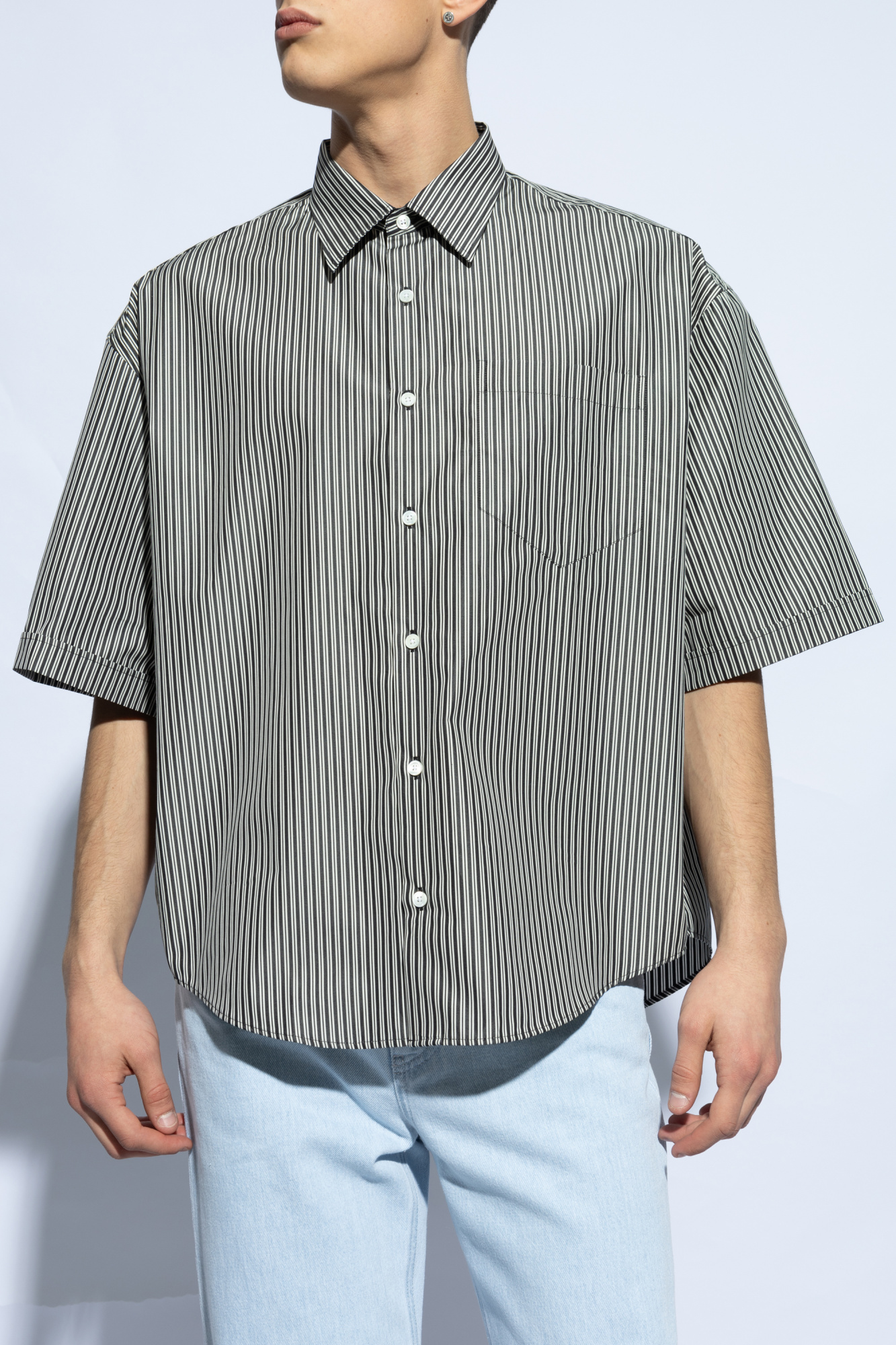 Essential monogram polo t-shirt shirt Striped pattern t-shirt shirt