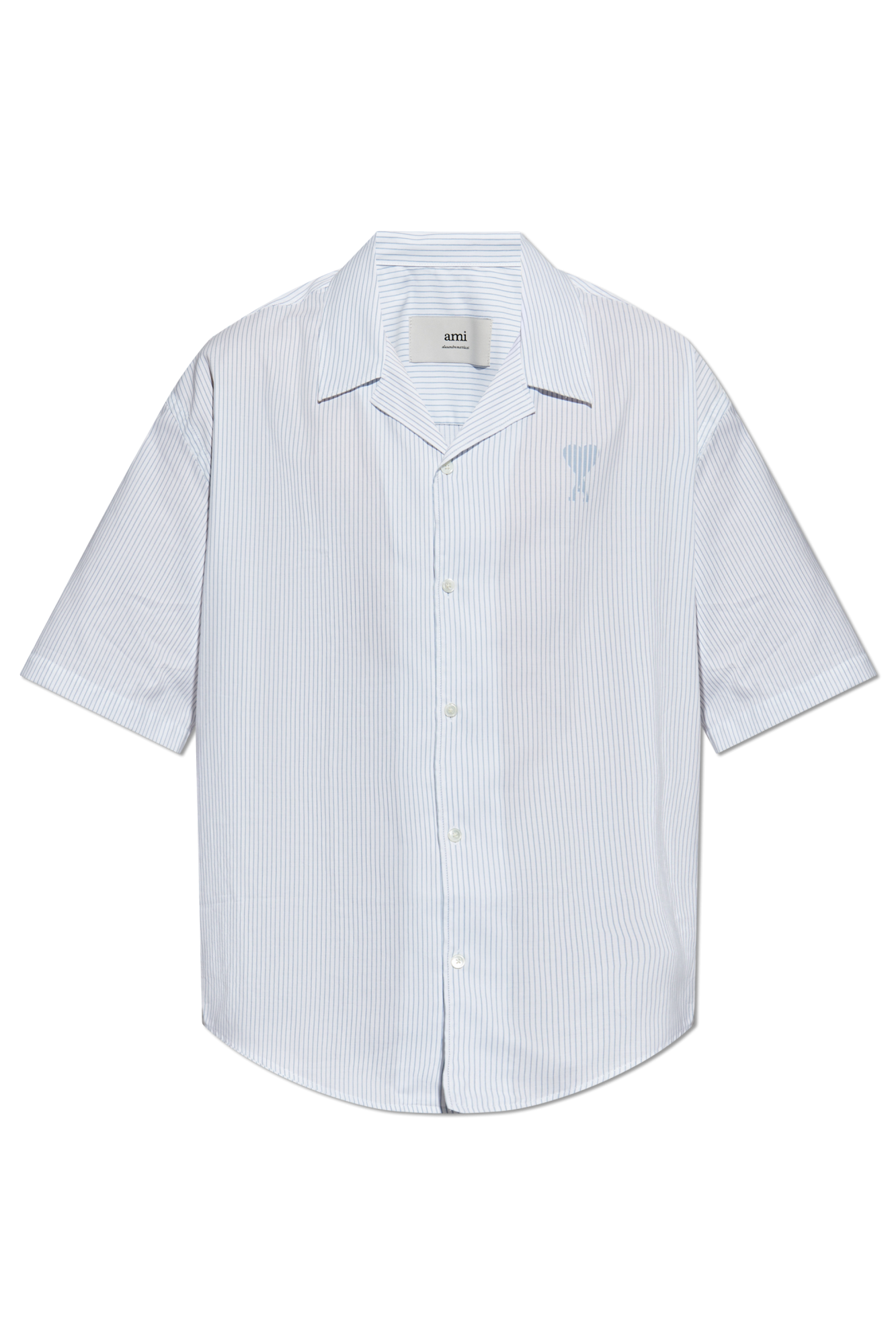 Light blue Shirt with stripe pattern Ami Alexandre Mattiussi 