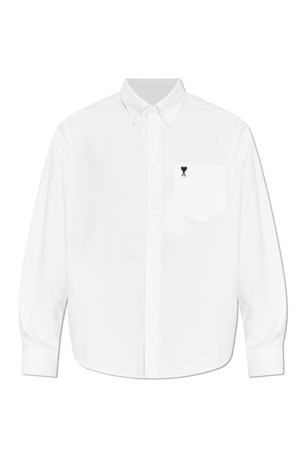 Shirt with embroidered logo od Ami Alexandre Mattiussi