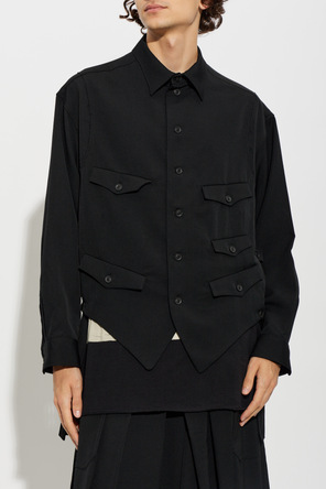 Yohji Yamamoto Wollhemd mit asymmetrischem Schnitt