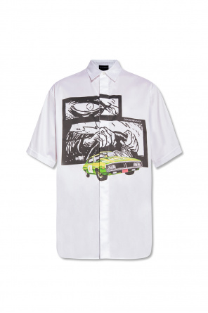 Ea7 Emporio Armani all-over geometric-print T-shirt