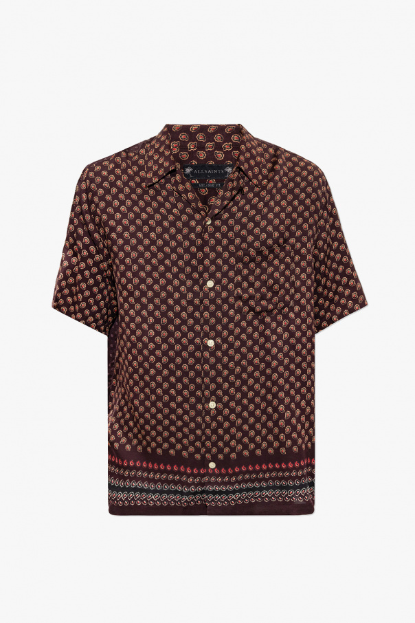 AllSaints ‘Ignis’ patterned embroidered shirt