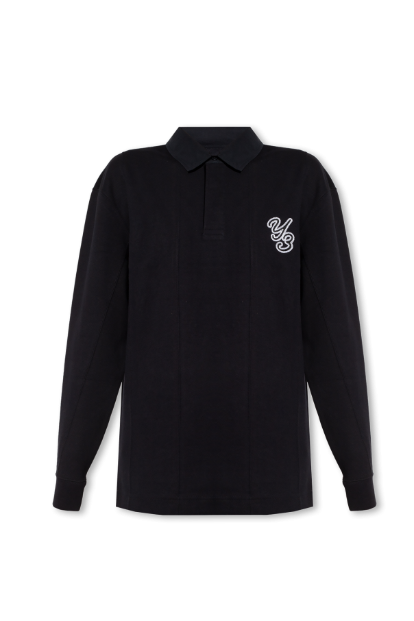 Marine Serre crescent moon polo shirt Schwarz Polo shirt with logo