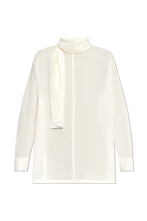 Issey Miyake Top with decorative neckline