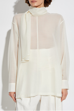 Issey Miyake Top with decorative neckline