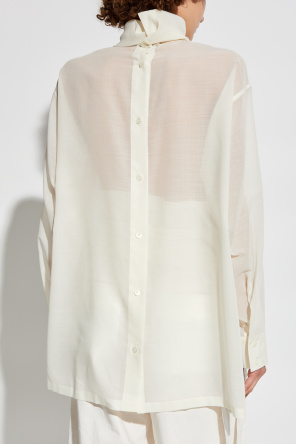 Issey Miyake Top with decorative neckline