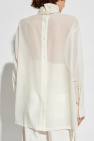Issey Miyake WHITE Top with decorative neckline