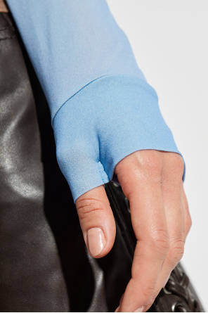 Issey Miyake Top con cuello subido