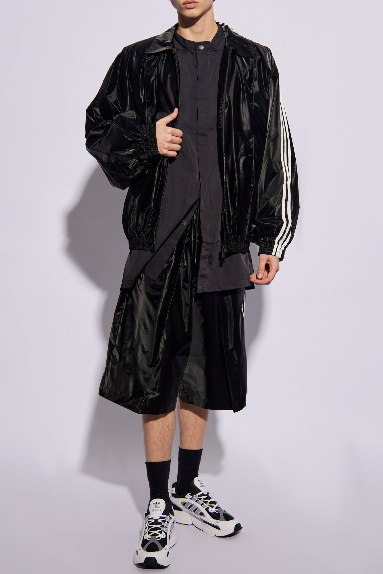 Y-3 Shirt with standing collar