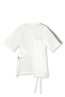 Y-3 cream T-shirt with tie detail
