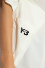 Y-3 cream T-shirt with tie detail