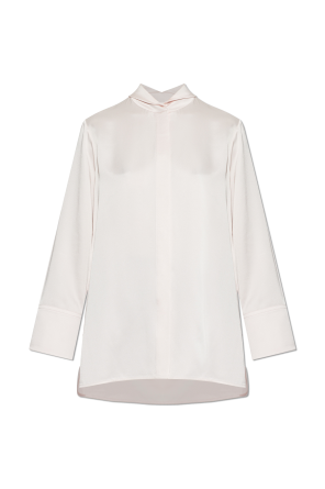 Shirt with decorative neckline