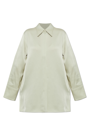 Loose-fit satin shirt