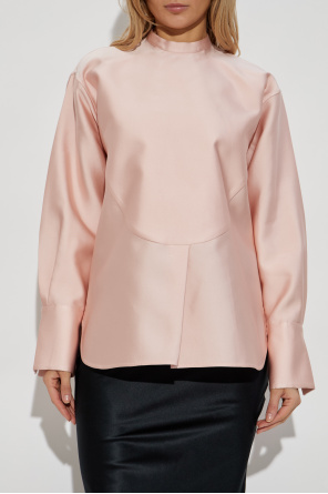 JIL SANDER Top con acabado de seda