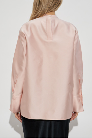 JIL SANDER Top con acabado de seda
