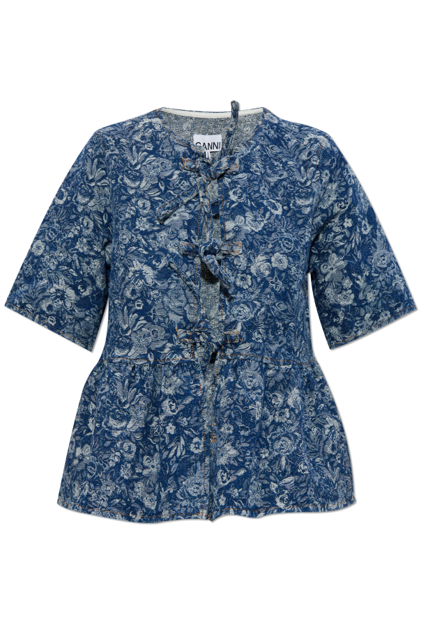Jacquard denim top od Ganni