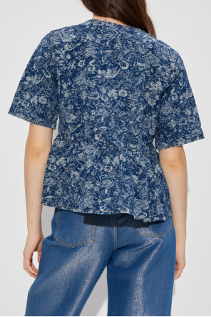 Ganni Top vaquero jacquard