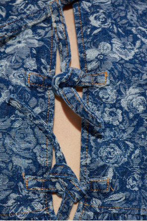 Ganni Top vaquero jacquard