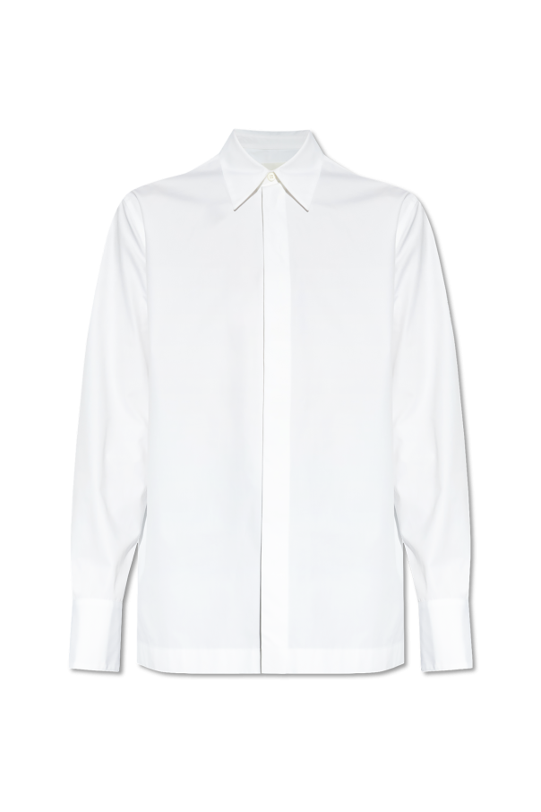 Cotton shirt with concealed placket od JIL SANDER