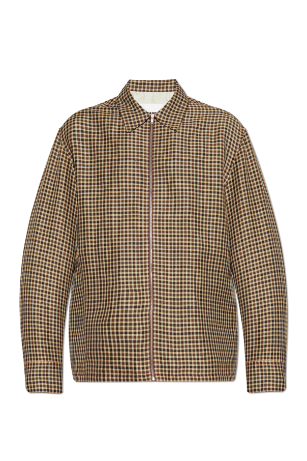 Jacket with linen trim od JIL SANDER