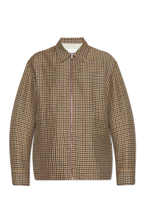 Jacket with linen trim