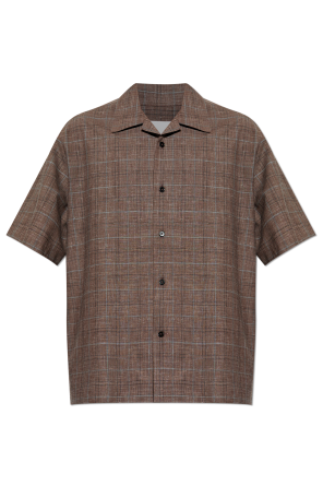 Wełniana koszula z krótkimi rękawami od JIL SANDER