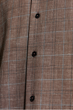 JIL SANDER Wełniana koszula z krótkimi rękawami