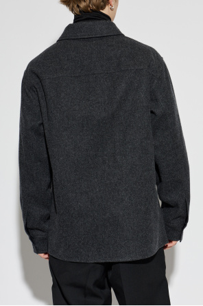 JIL SANDER Wełniana koszula z kieszeniami