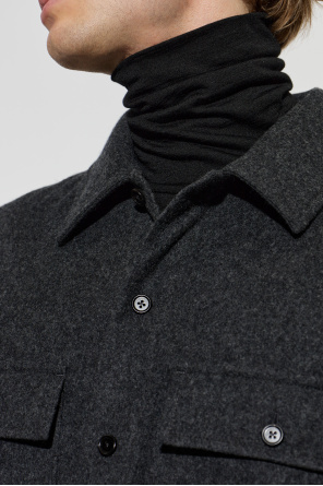 JIL SANDER Wełniana koszula z kieszeniami