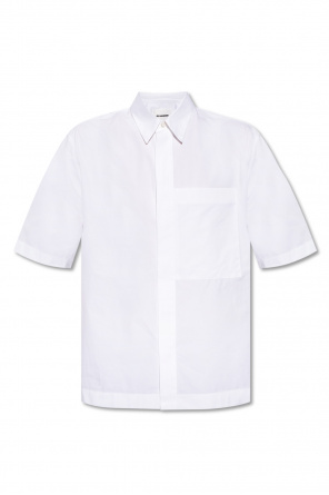 geometric-print long sleeved shirt
