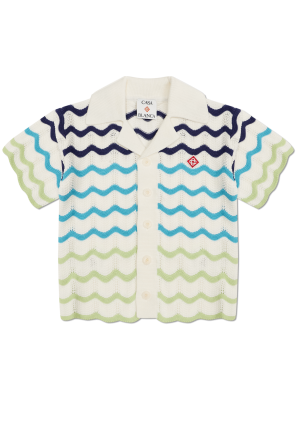 Crocheted short-sleeve shirt
