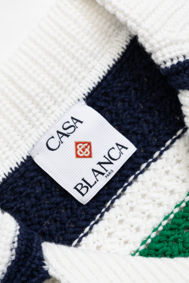 Casablanca Kids Cardigan with logo patch