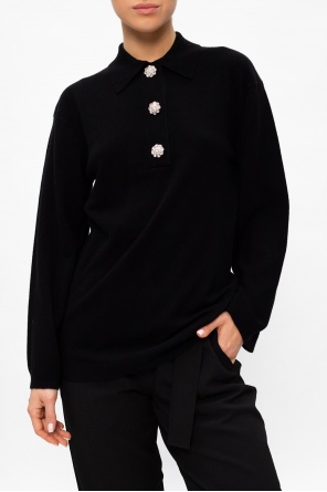 Ganni Cashmere sweater arte with collar