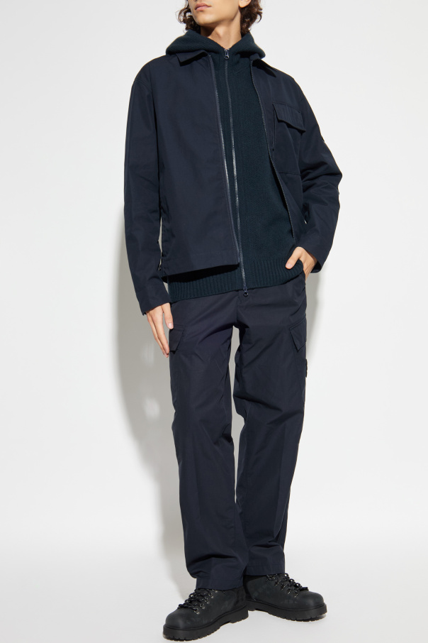 Stone Island Cotton jacket with logo patch