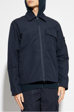 Stone Island Cotton jacket with logo patch
