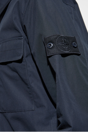 Stone Island Cotton jacket with logo patch