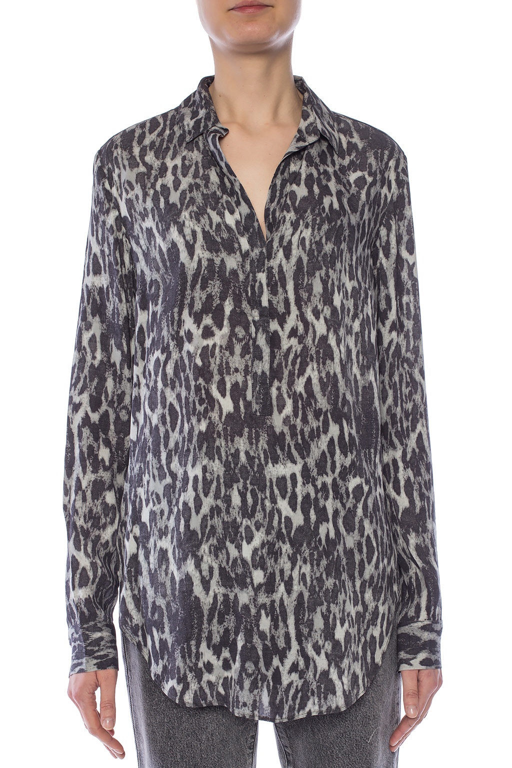 all saints leopard shirt