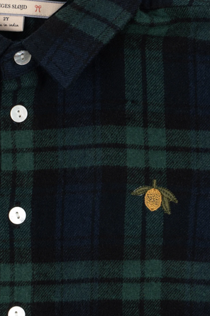 Konges Sløjd Camisa de algodão aos quadrados