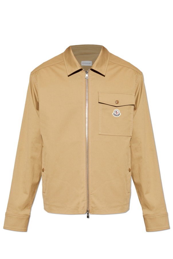 Jacket with logo patch od Moncler