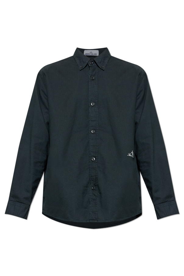Shirt with embroidered logo od Stone Island