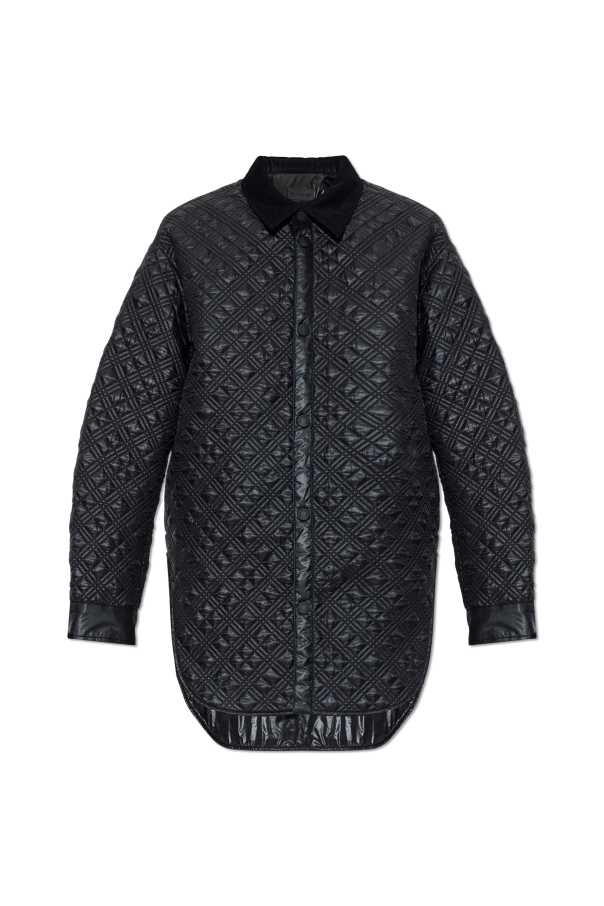 Quilted jacket with corduroy collar od Moncler