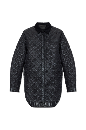Chaqueta acolchada con cuello de pana